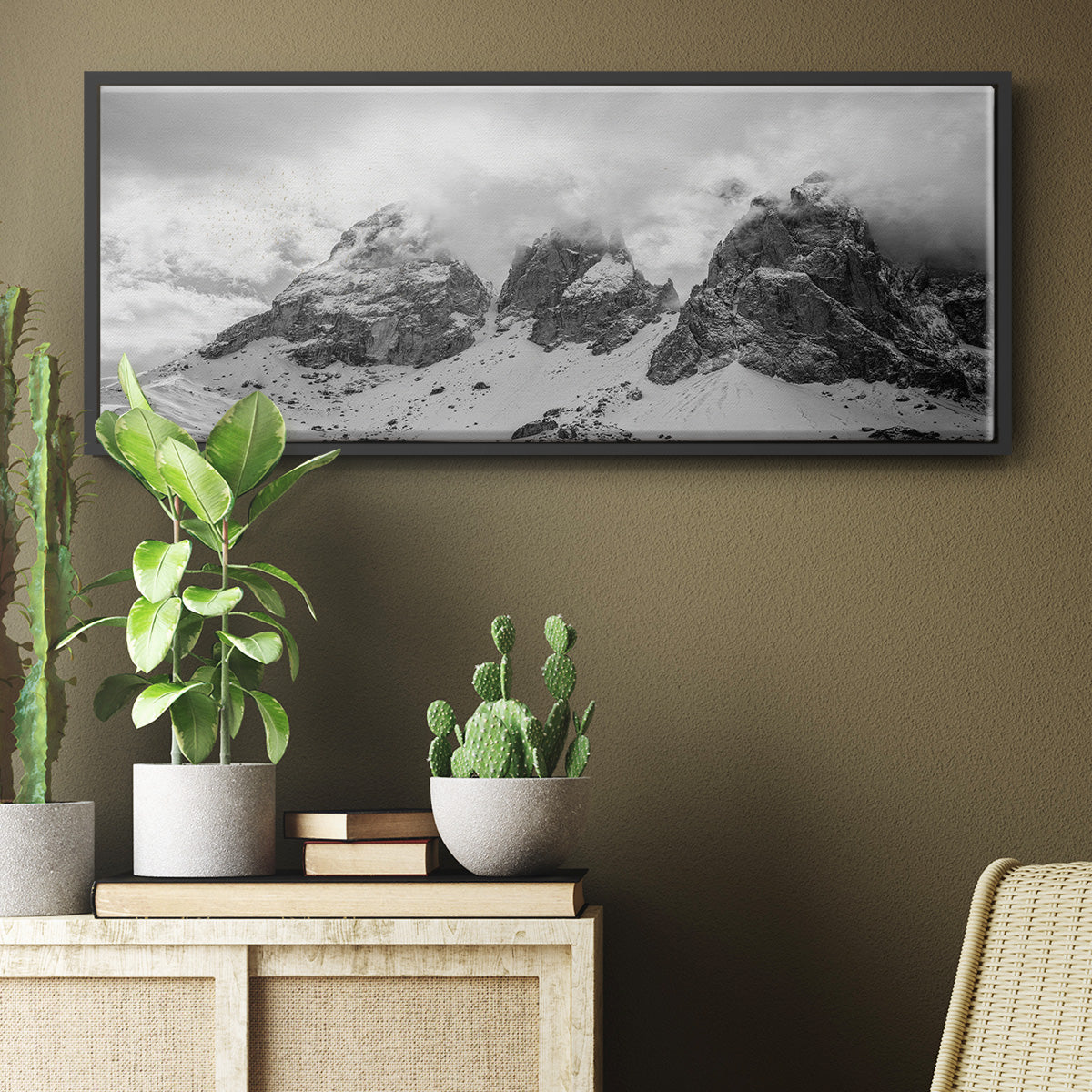 Dolomites - Floater Framed Canvas Print