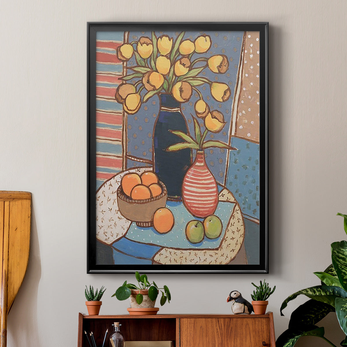 Table Still Life II - Modern Framed Canvas Print