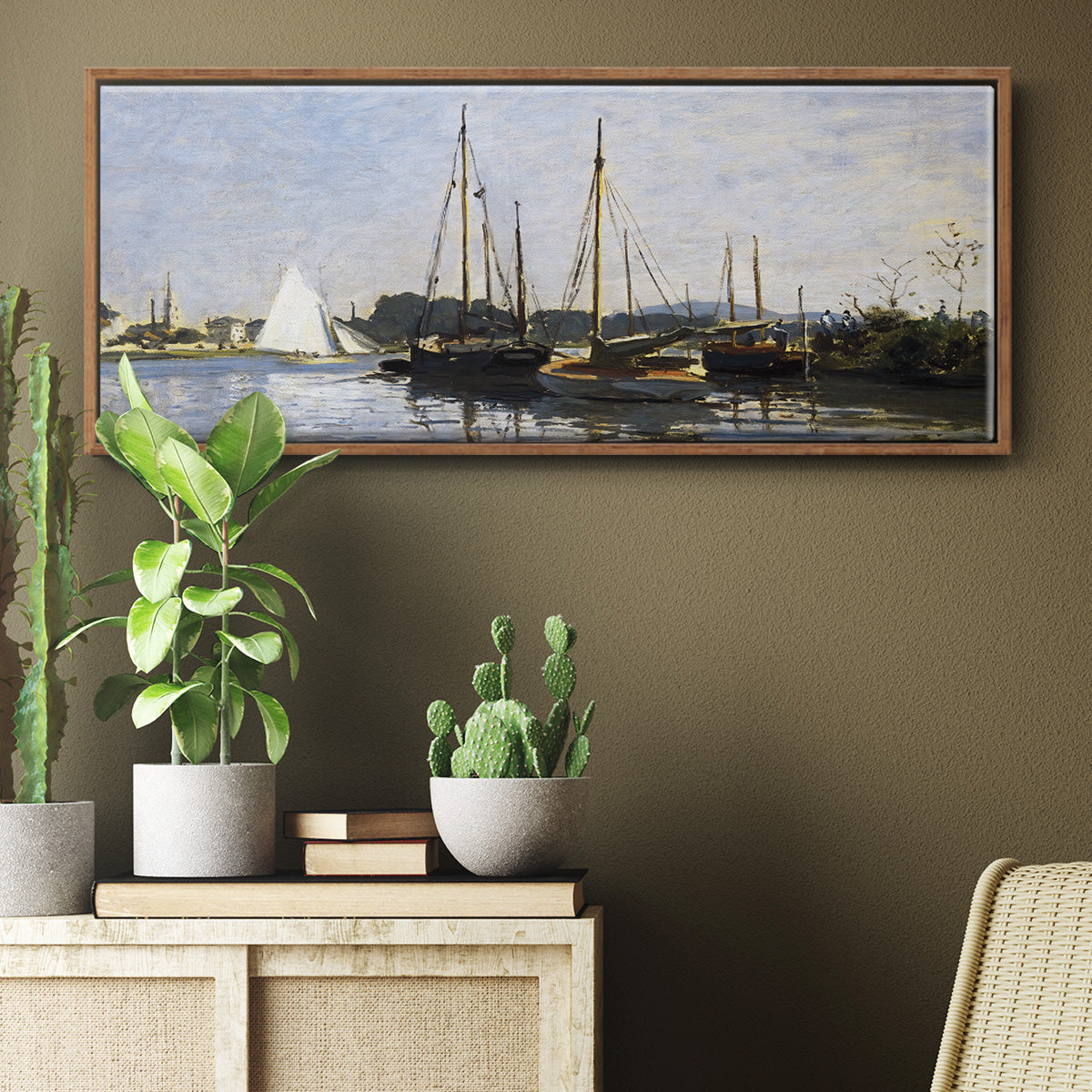 Pleasure Boats, 1872 - Floater Framed Canvas Print