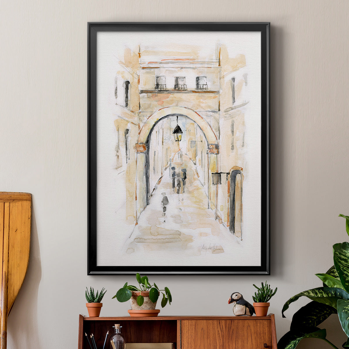 Venice Market Day I - Modern Framed Canvas Print