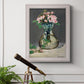 Moss Roses in a Vase - Ornate Framed Canvas Print
