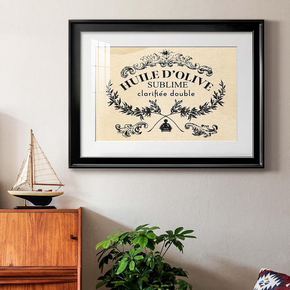 Antique French Label IV Premium Framed Print - Ready to Hang