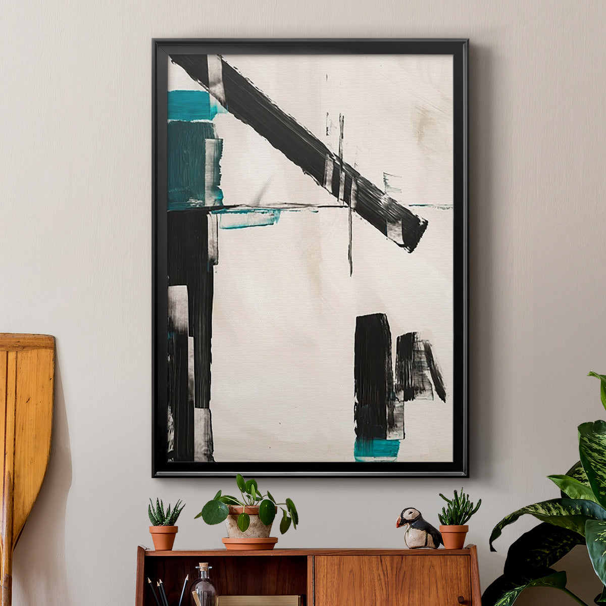 Geometry Notes III - Modern Framed Canvas Print