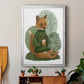 Latte Fox in Sweater - Modern Framed Canvas Print