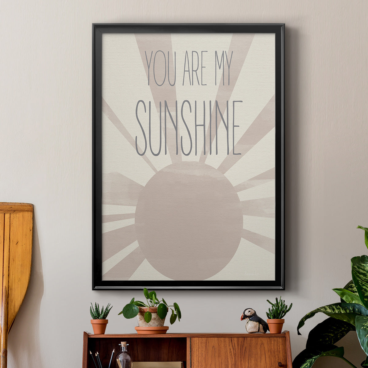 Sunshine - Modern Framed Canvas Print
