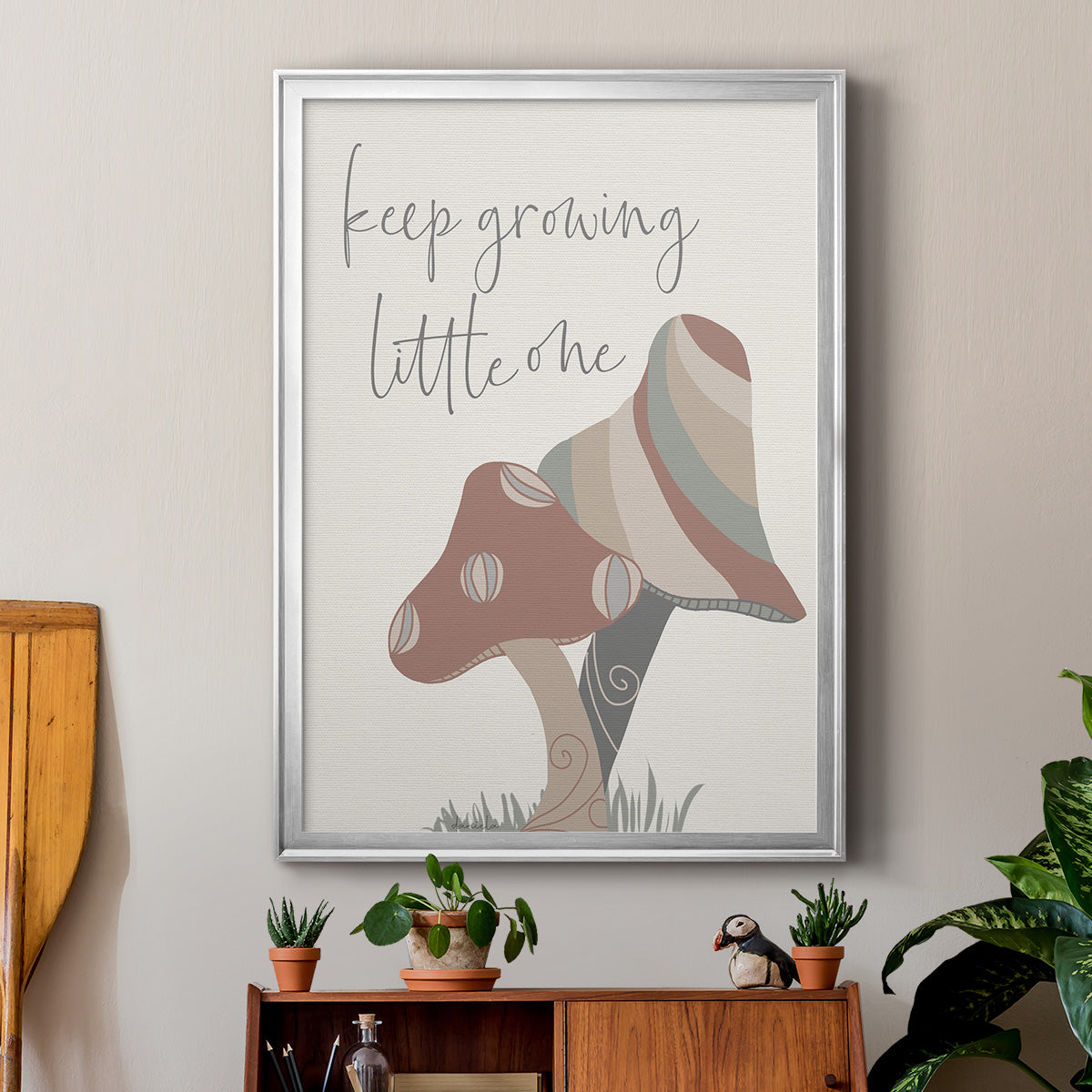 Keep Growing - Modern Framed Canvas Print