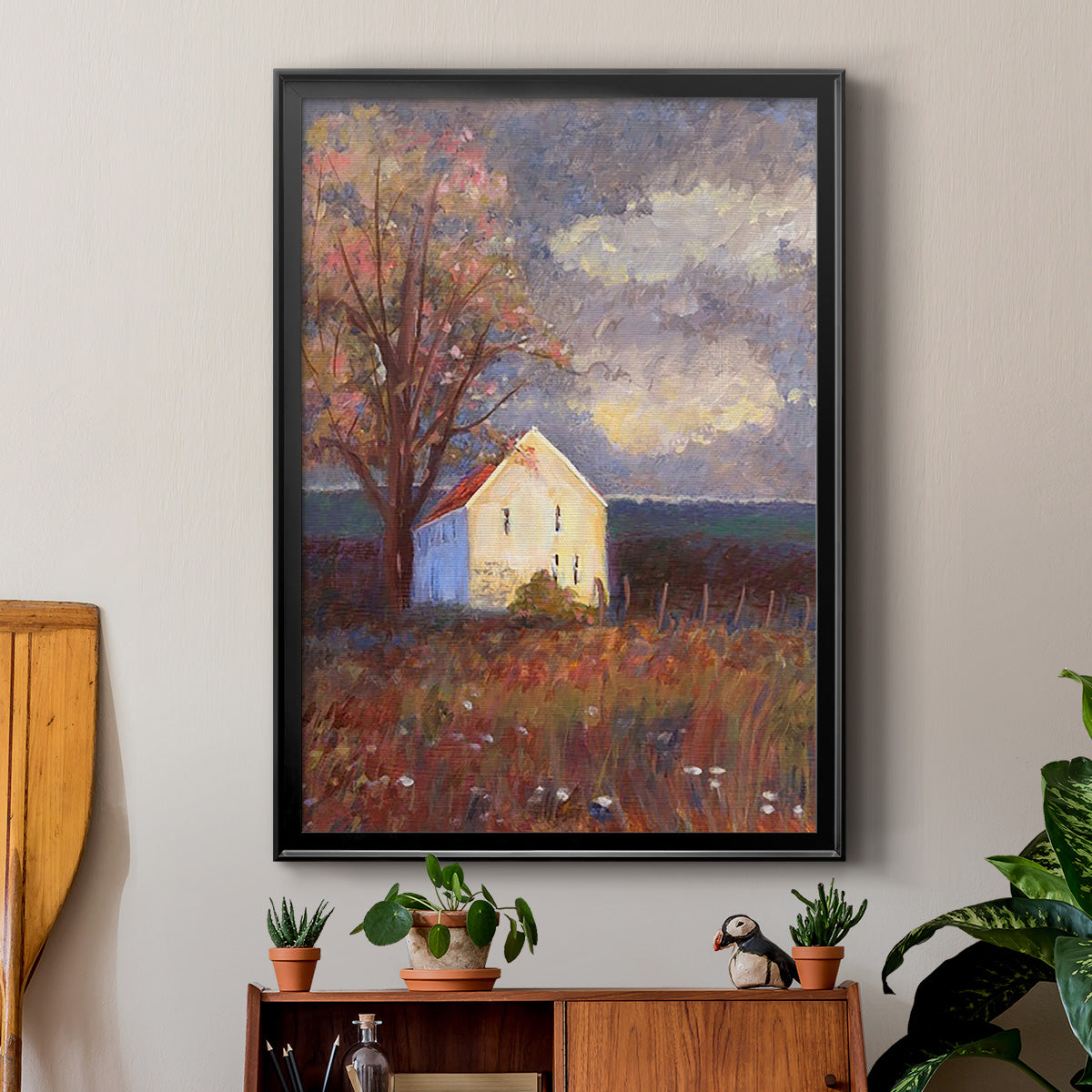 September - Modern Framed Canvas Print