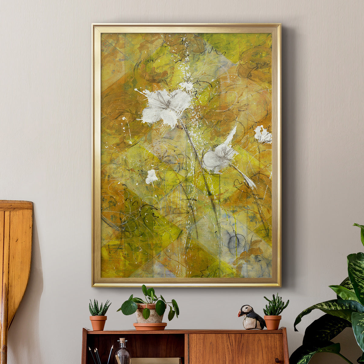 Beauty Amidst Chaos - Modern Framed Canvas Print