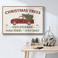 Christmas Farm Sign Collection A - Framed Gallery Wrapped Canvas in Floating Frame