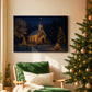 Eve of Soft Linen Candle - Canvas Art Print