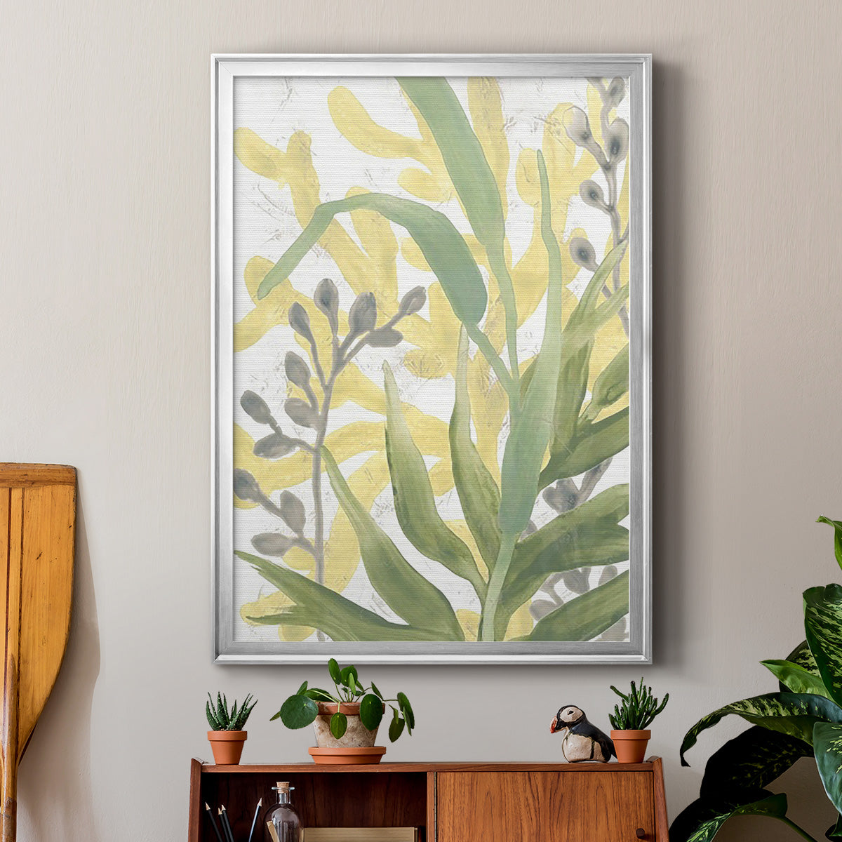 Sea Grass Fresco I - Modern Framed Canvas Print