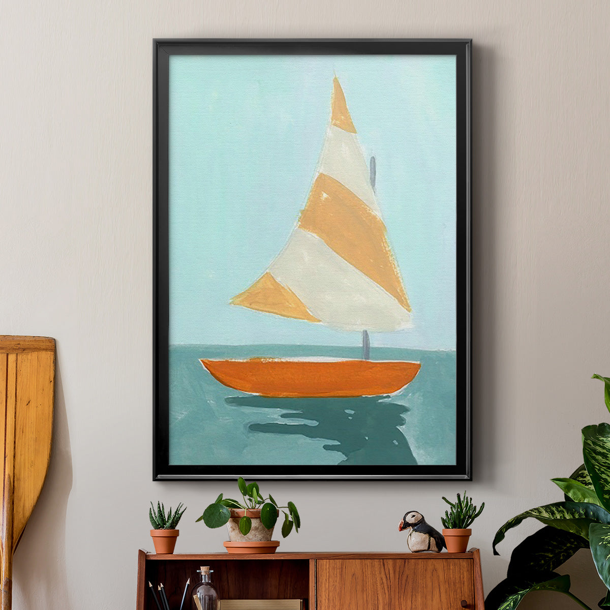 Small Sail I - Modern Framed Canvas Print