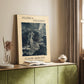 Canvas art print of a stylized composition with narrative imagery and soft tones styled in a home decor setting.