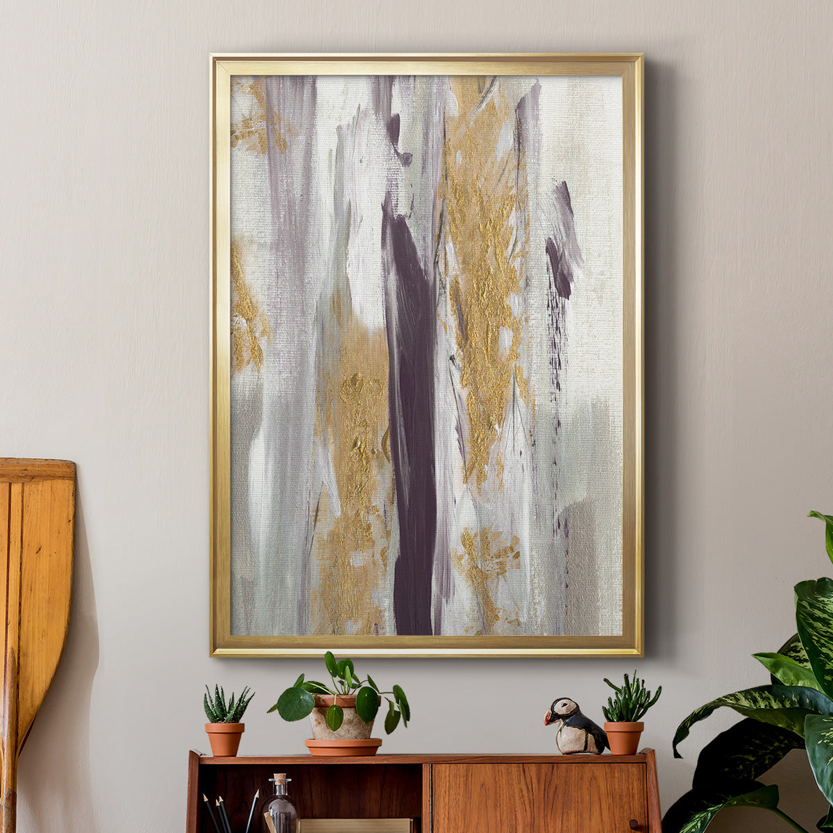Tumultuous Amethyst II - Modern Framed Canvas Print