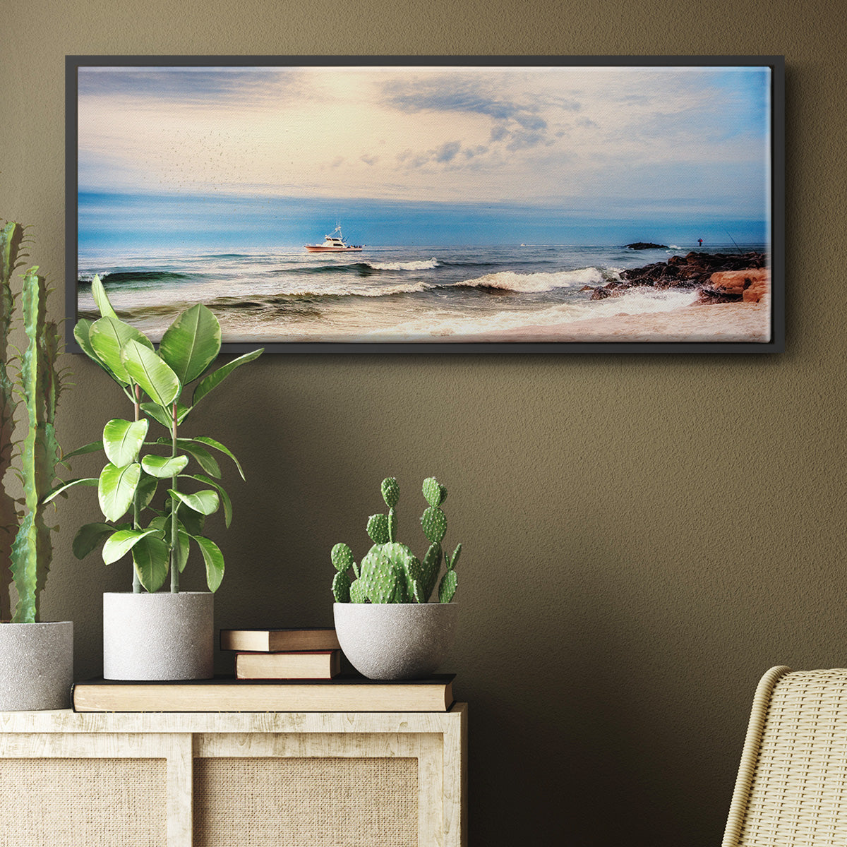 Heading to Sea - Floater Framed Canvas Print