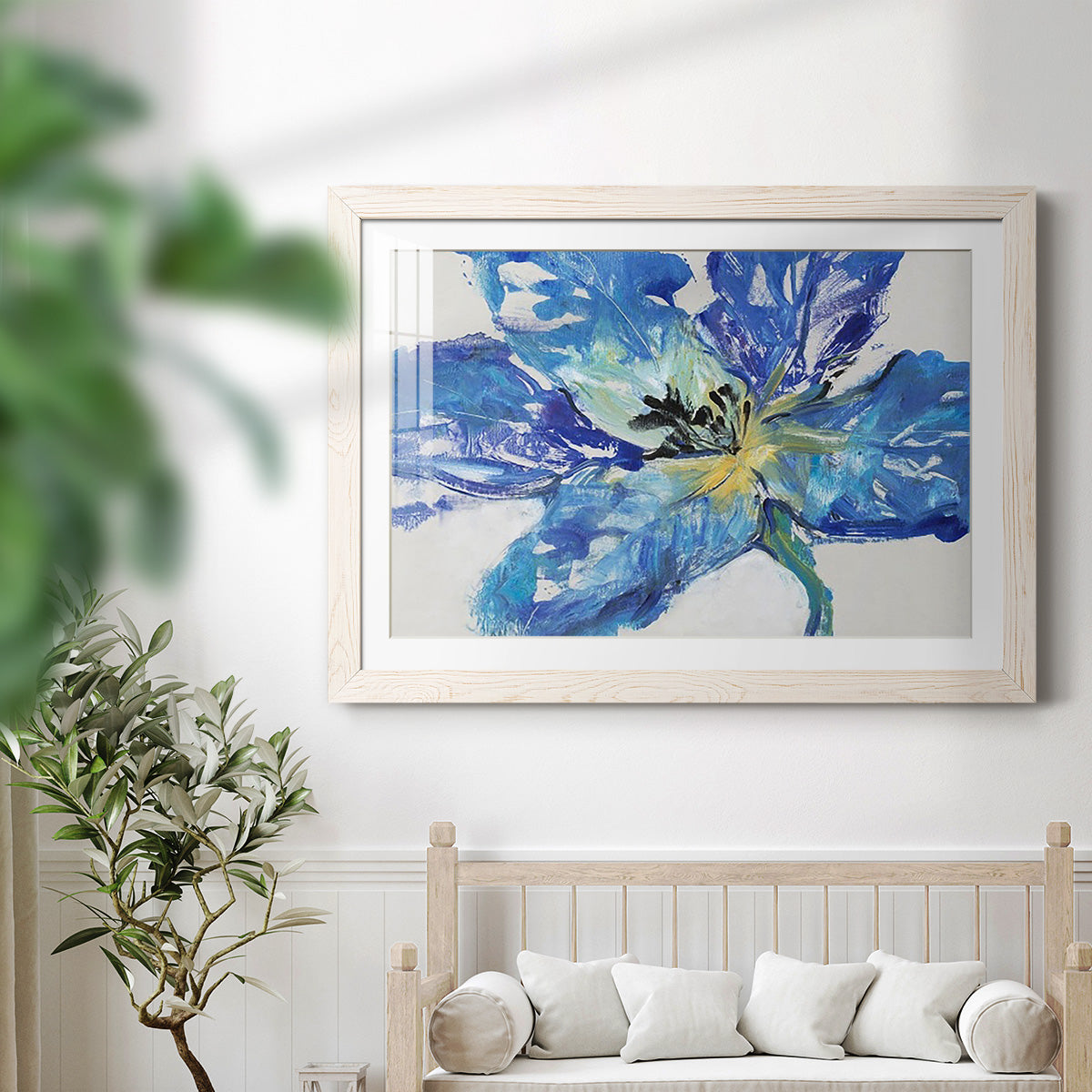 Fleur Bleue II - Barnwood Framed Art Print