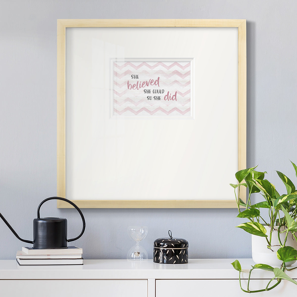 Believed She Could Premium Framed Print Double Matboard