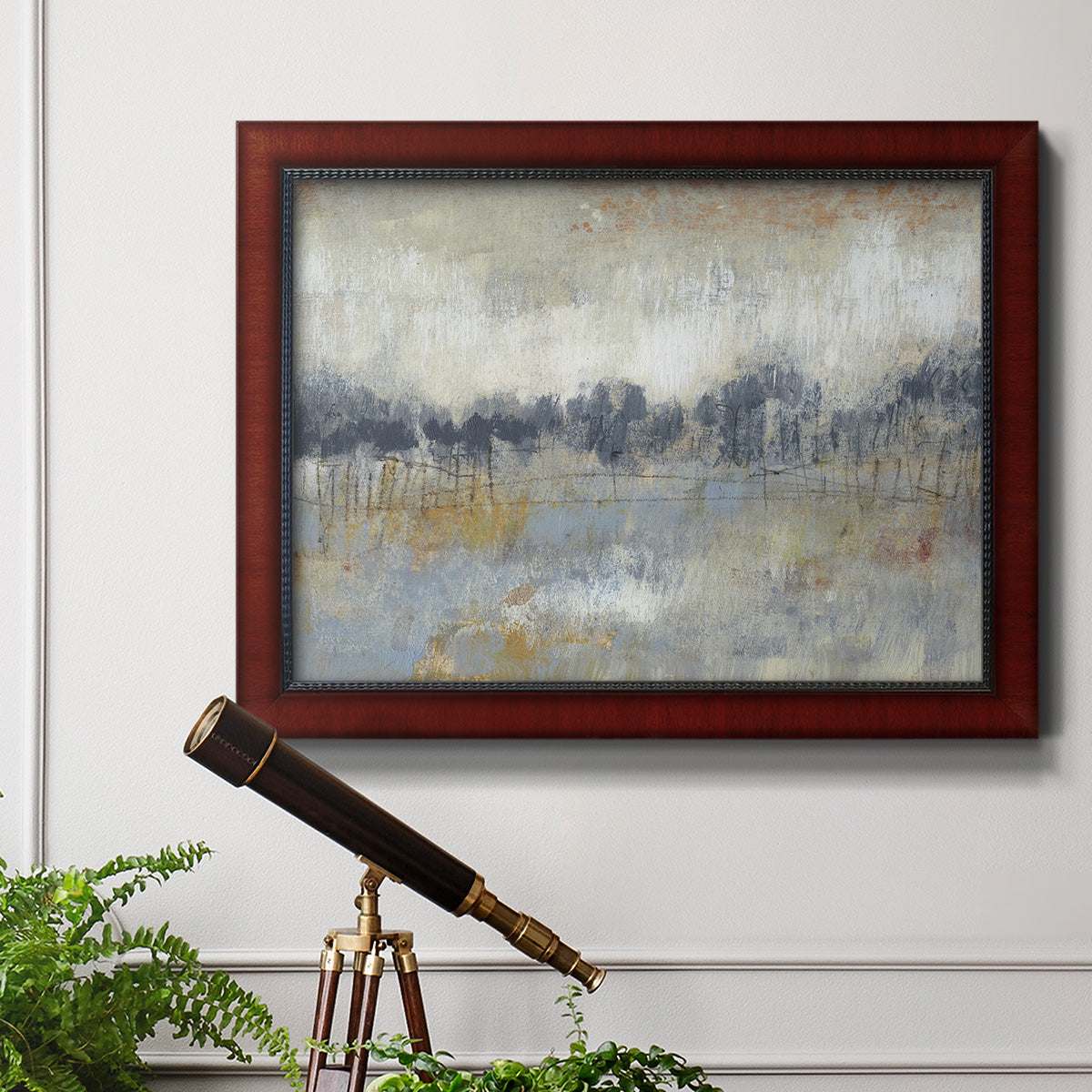 Cool Grey Horizon II Premium Framed Canvas- Ready to Hang