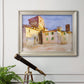 Impressionist Italian village scene by John Singer Sargent in an ornate champagne frame displayed in a light-toned interior setting.