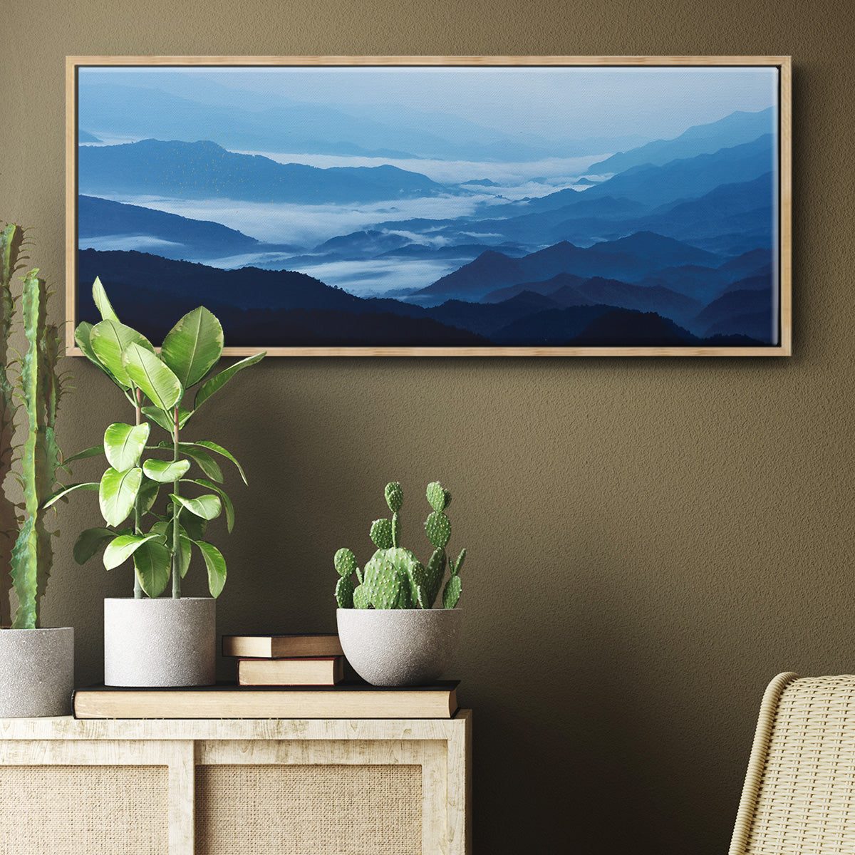 Misty Mountains XIII - Floater Framed Canvas Print