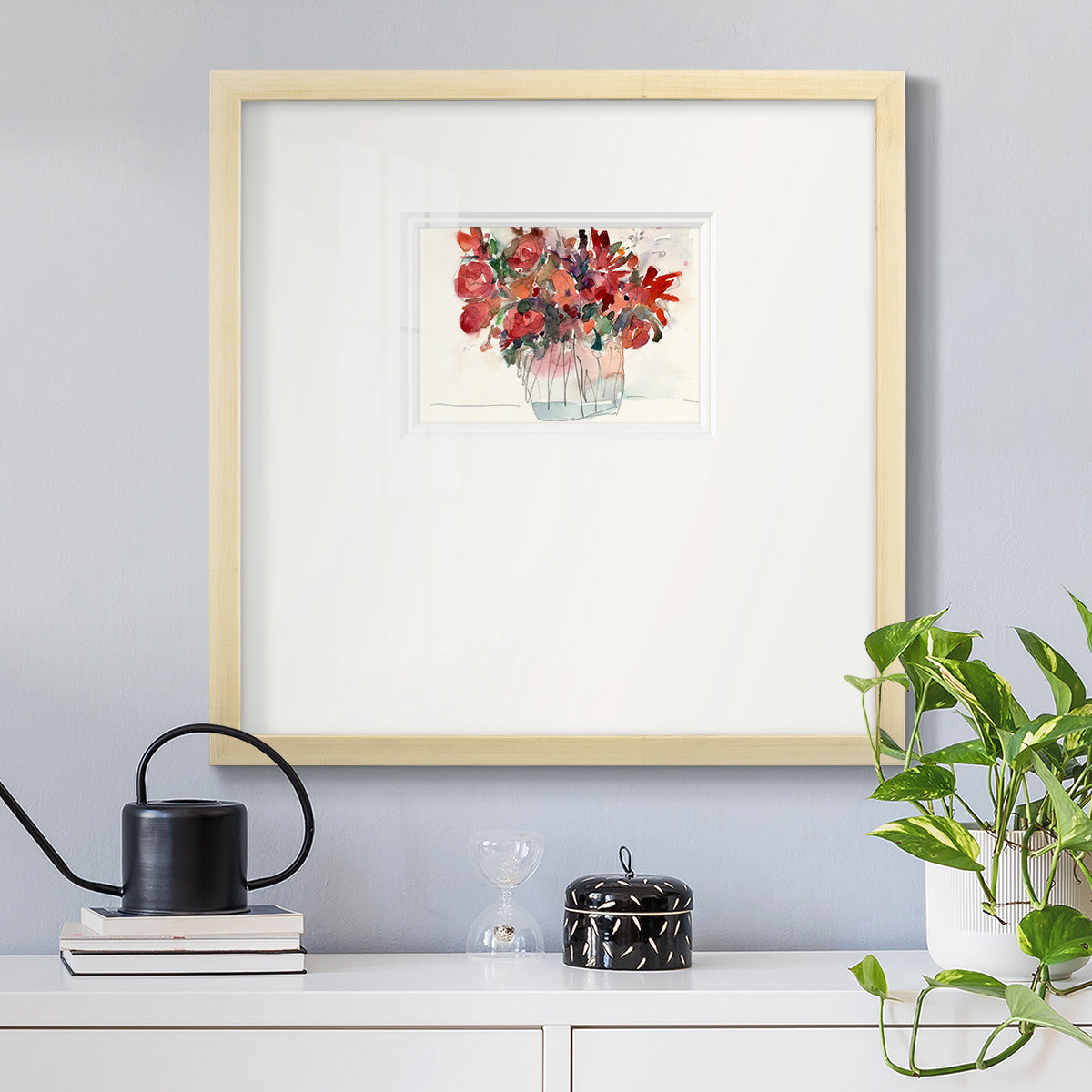 The Small Bunch I Premium Framed Print Double Matboard