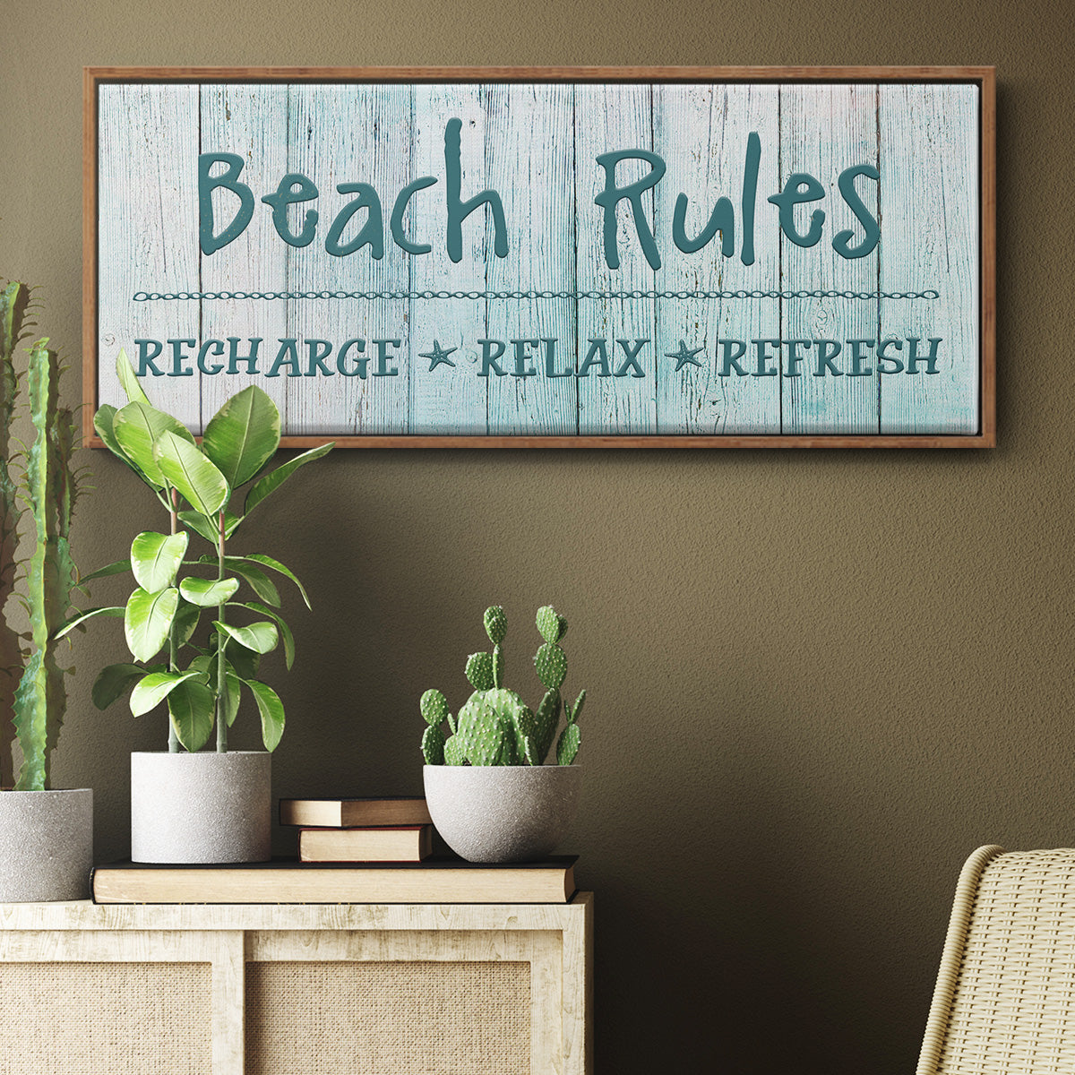 Recharge - Floater Framed Canvas Print