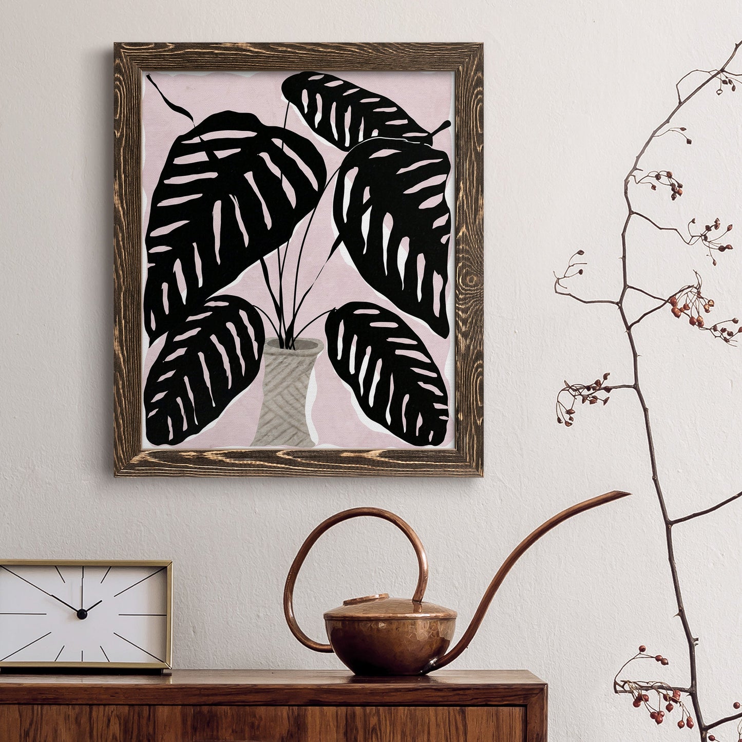 Potted Plant I - Premium Canvas Framed in Barnwood - Ready to Hang