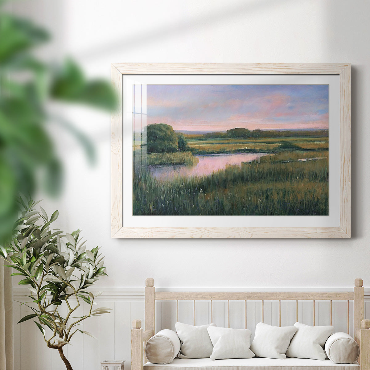 Spring Marsh I - Barnwood Framed Art Print