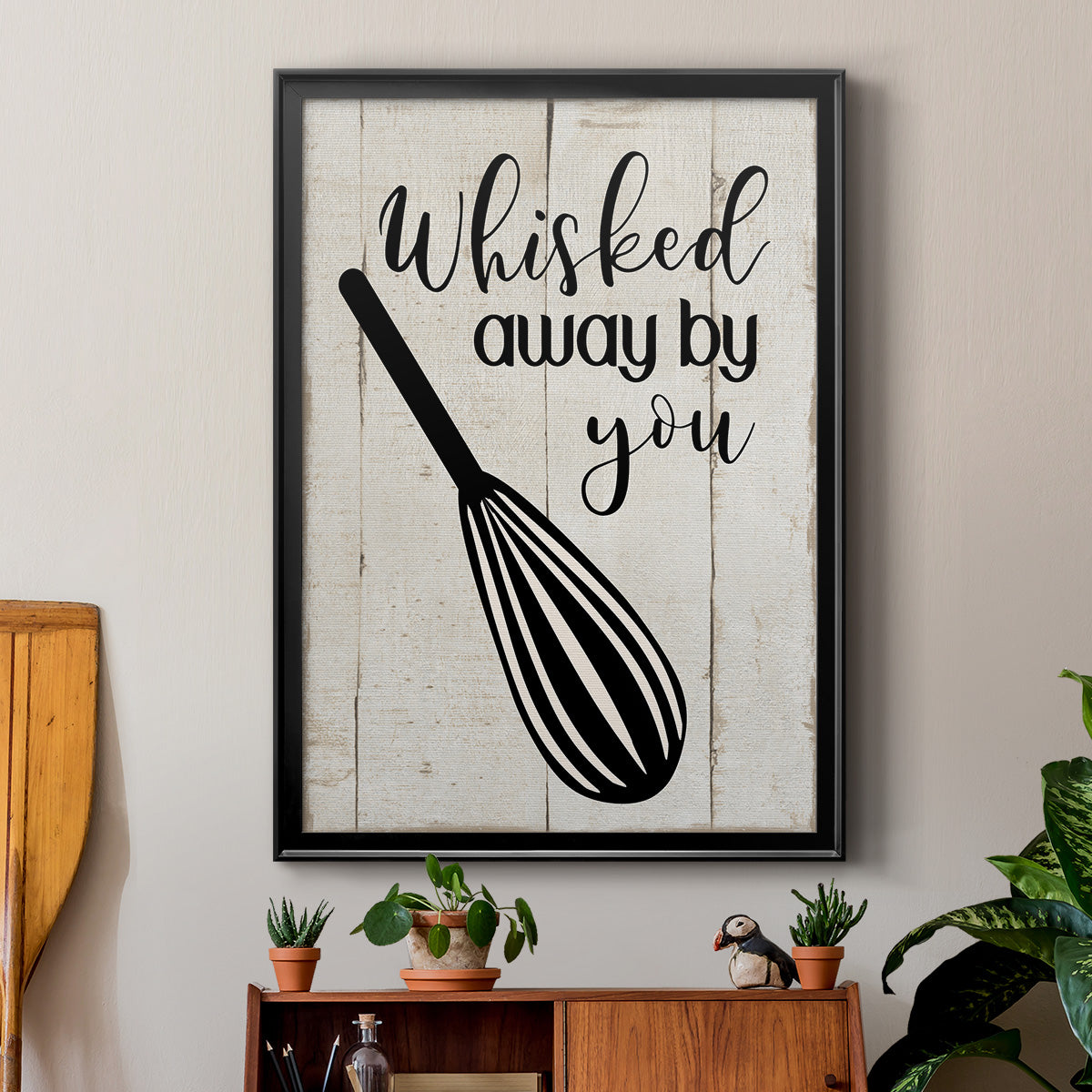 Whisked Away - Modern Framed Canvas Print