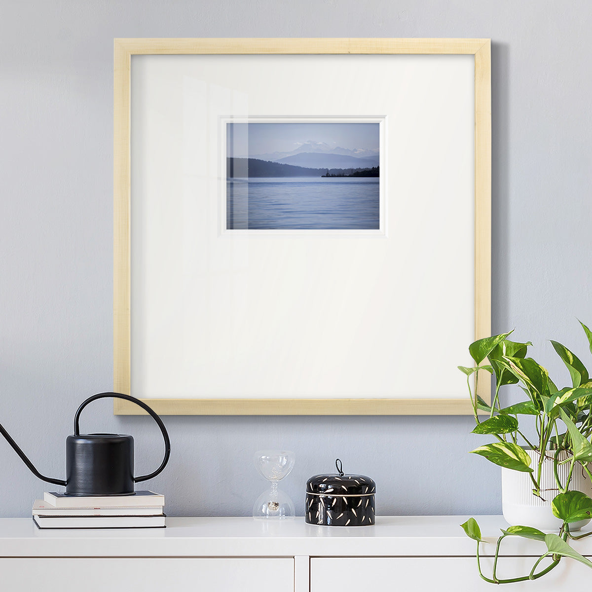 Blue Serenity Premium Framed Print Double Matboard