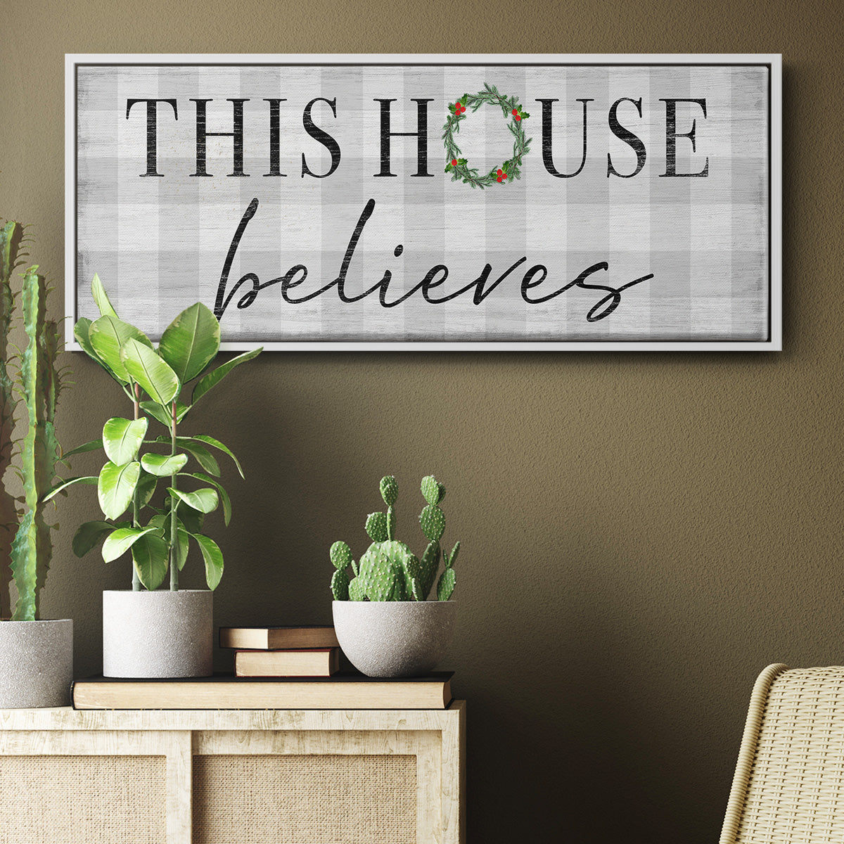 This House Believes - Floater Framed Canvas Print
