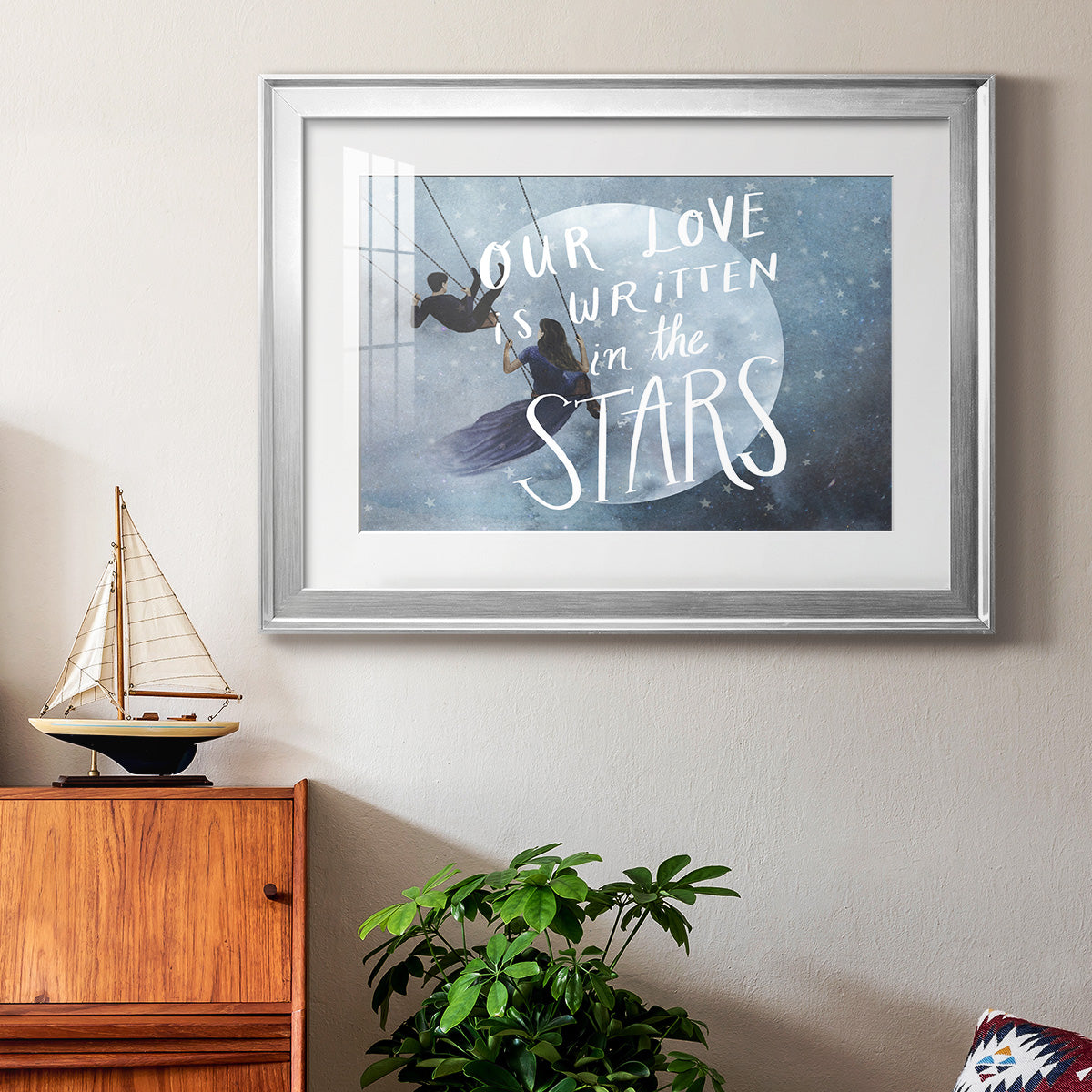 Celestial Love Collection A - Modern Framed Art Print