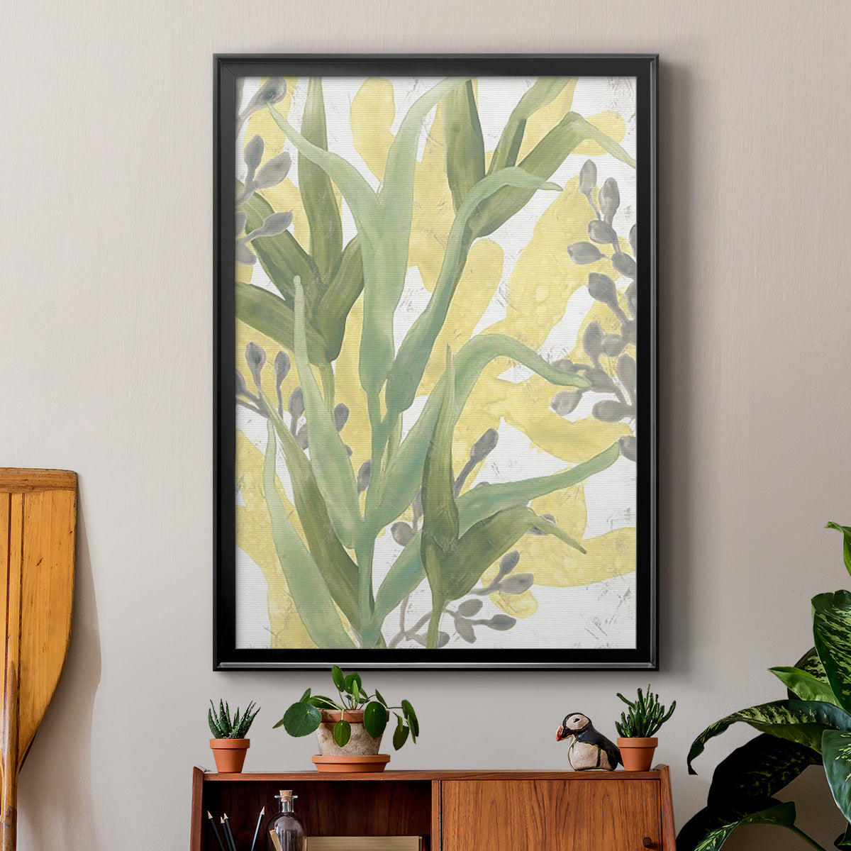 Sea Grass Fresco II - Modern Framed Canvas Print