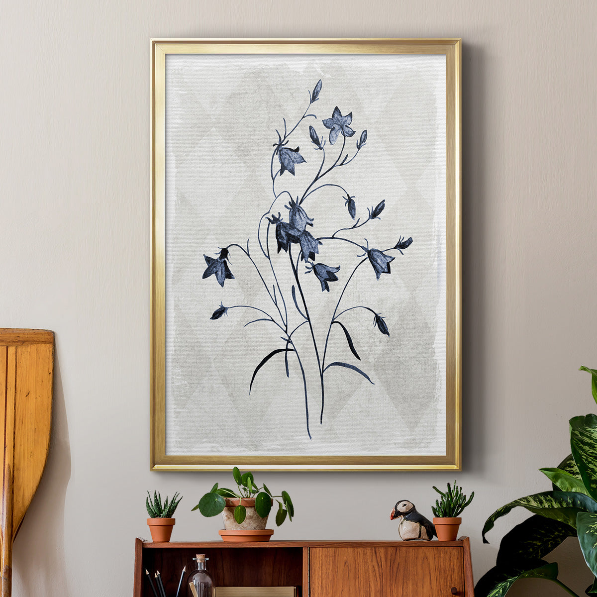Harlequin Botanical II - Modern Framed Canvas Print