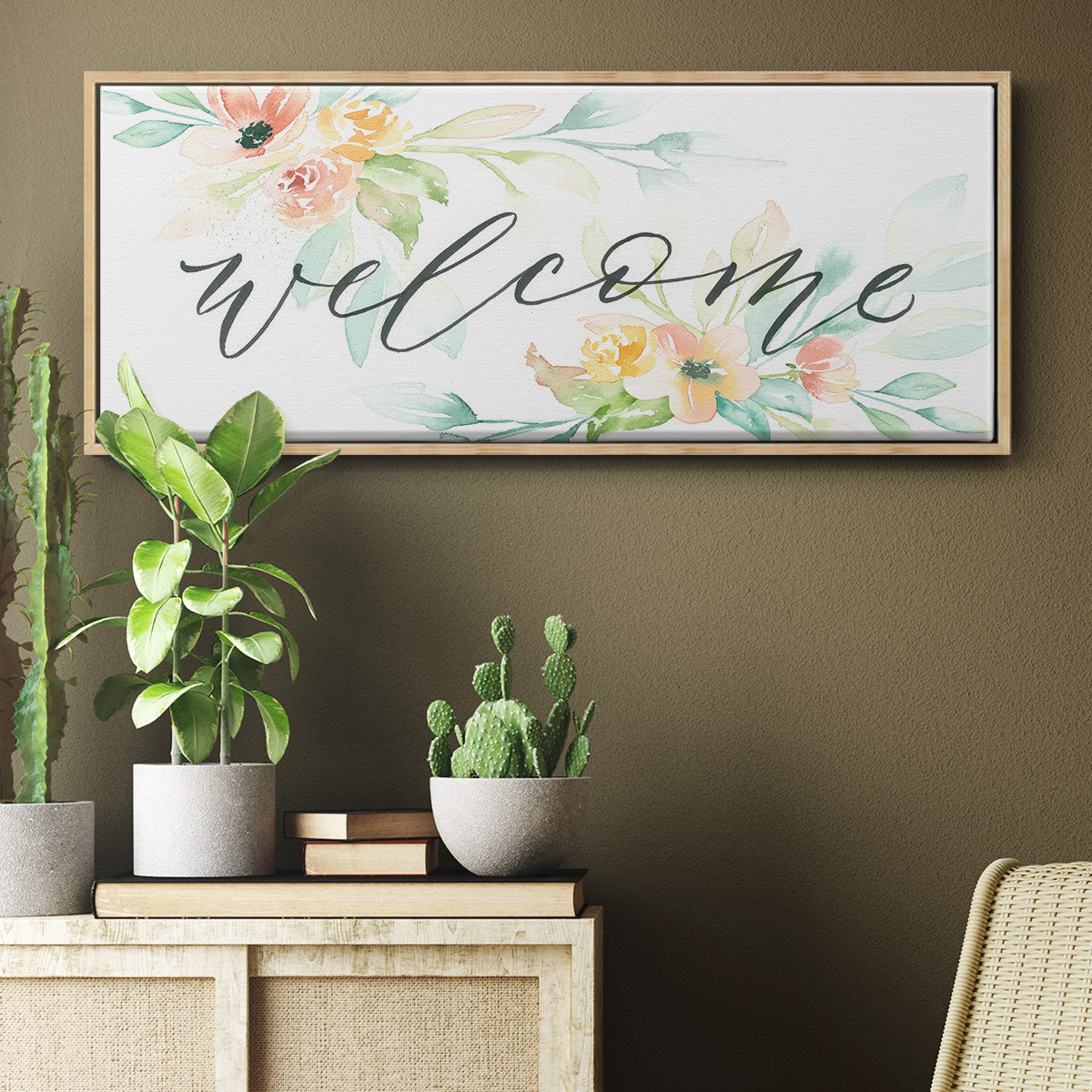Welcome - Floater Framed Canvas Print