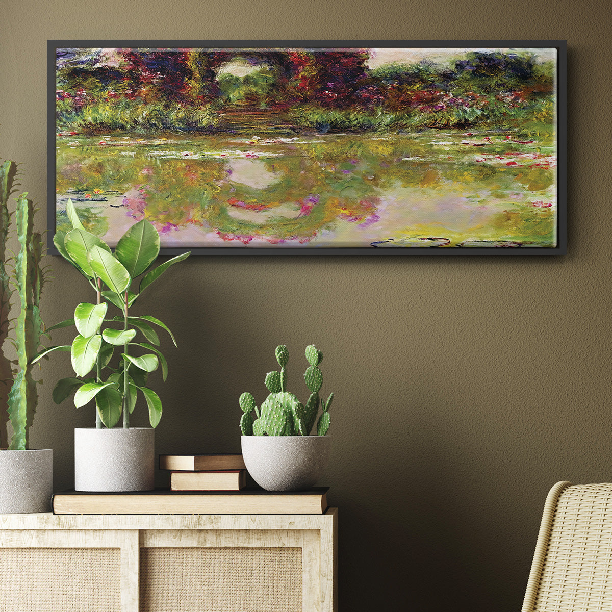 Rose Arches at Giverny, 1913 - Floater Framed Canvas Print