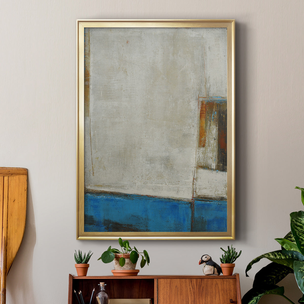 A Warped Window - Modern Framed Canvas Print