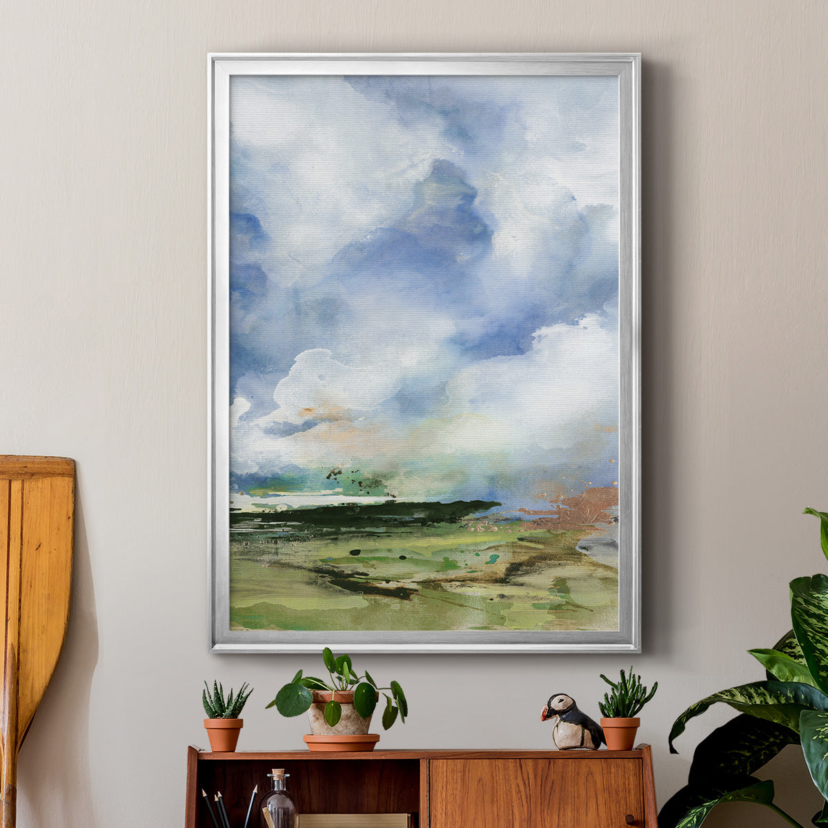 Spring Air II - Modern Framed Canvas Print