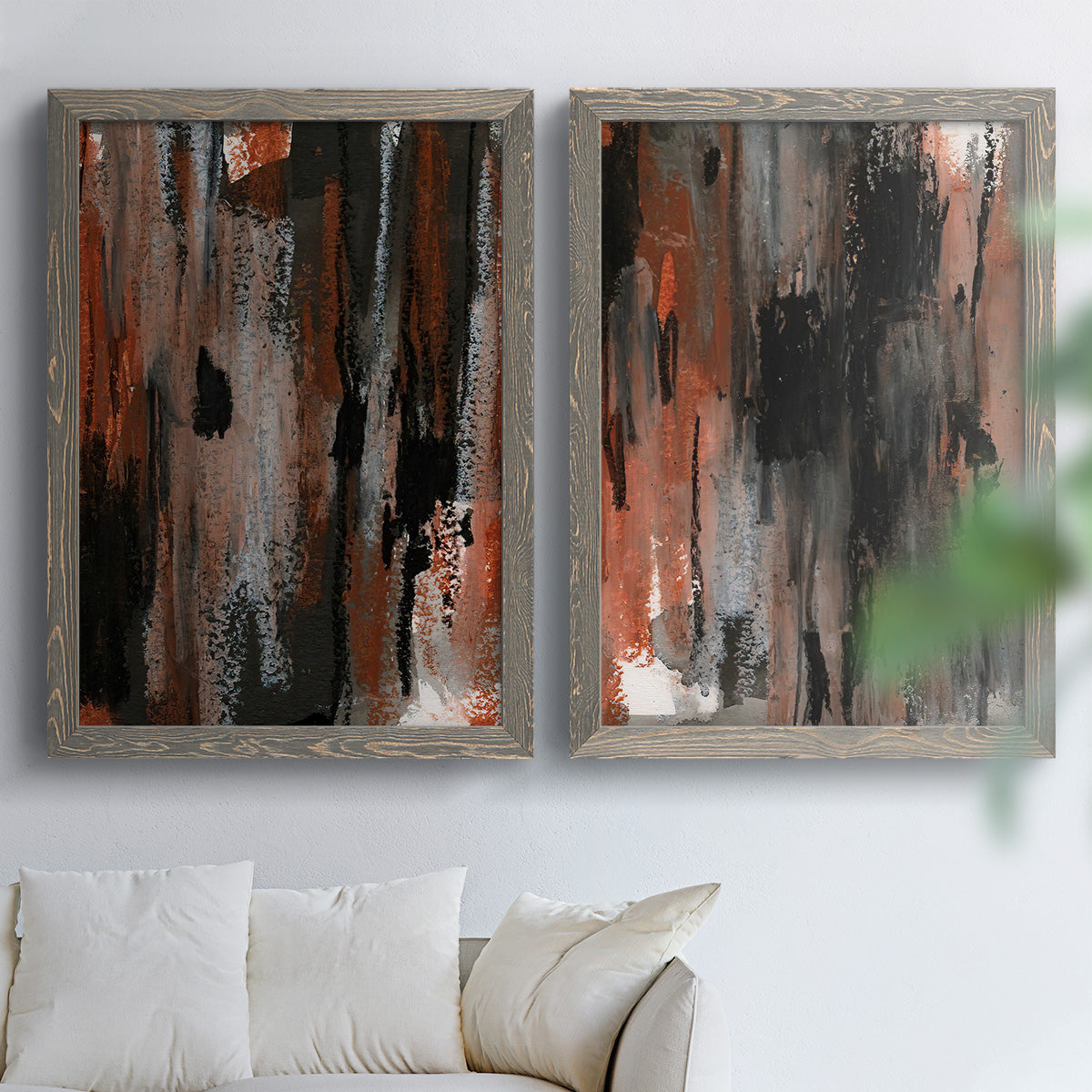 Loft Pastel VII - Premium Framed Canvas 2 Piece Set - Ready to Hang