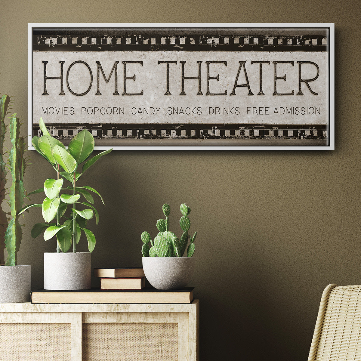Home Theater - Floater Framed Canvas Print