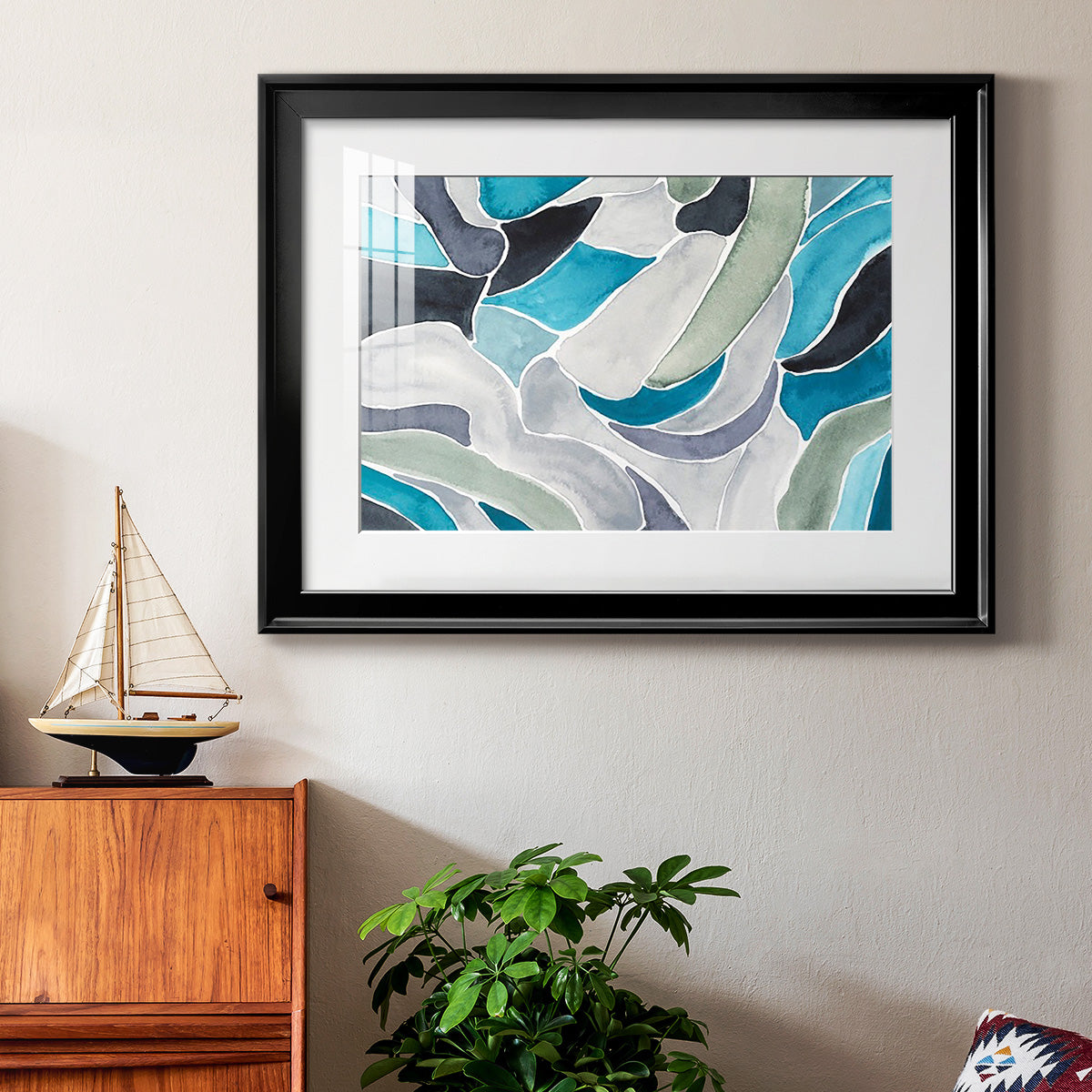 Subtle Billows I - Modern Framed Art Print