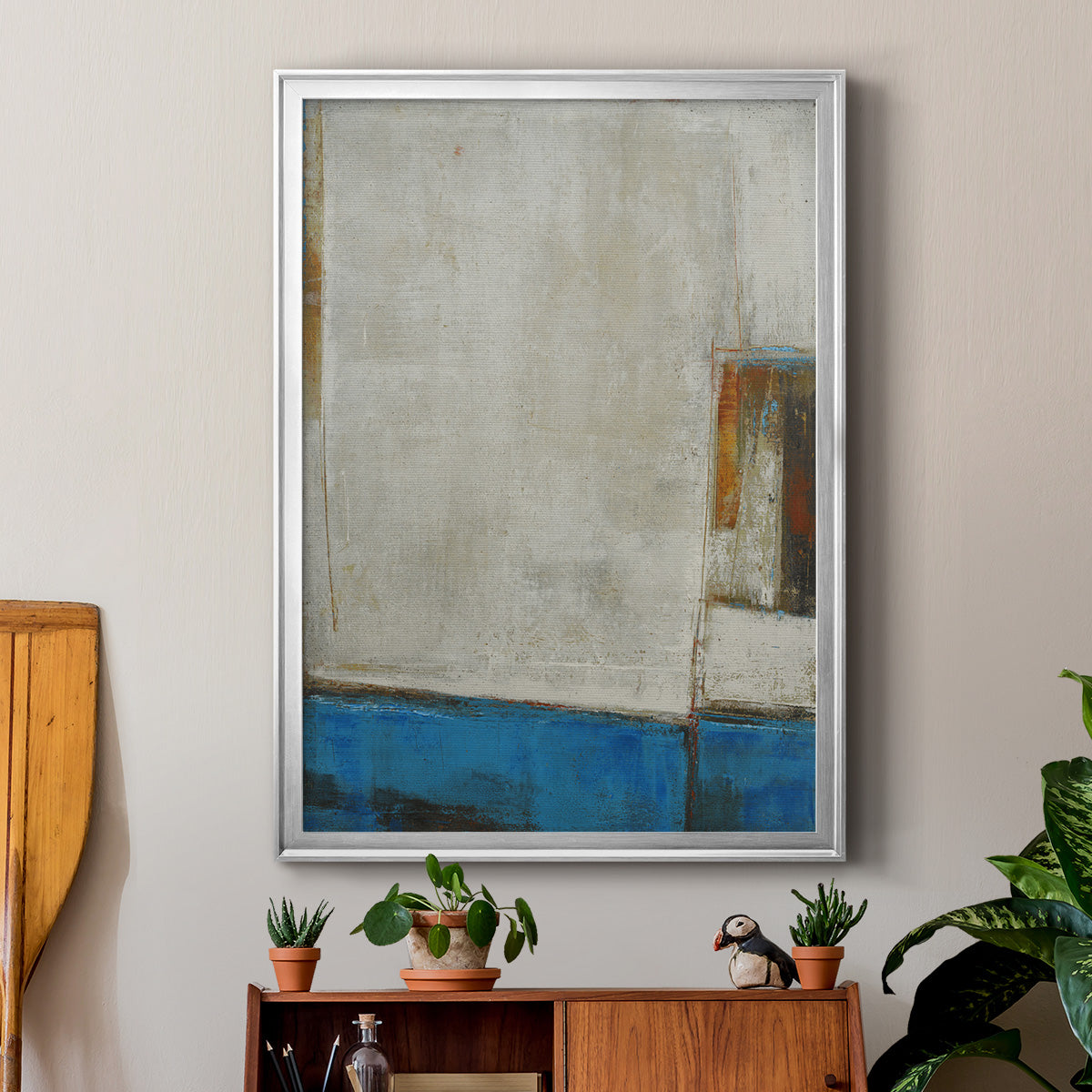 A Warped Window - Modern Framed Canvas Print