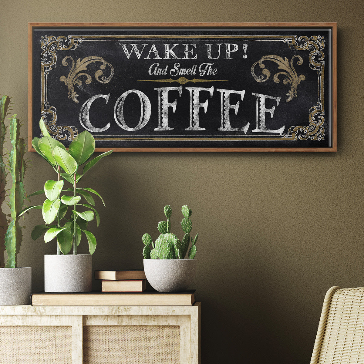Wake Up! - Floater Framed Canvas Print