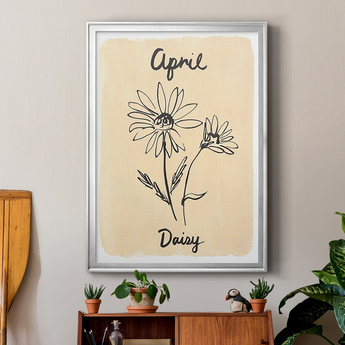 Birth Month IV - Modern Framed Canvas Print