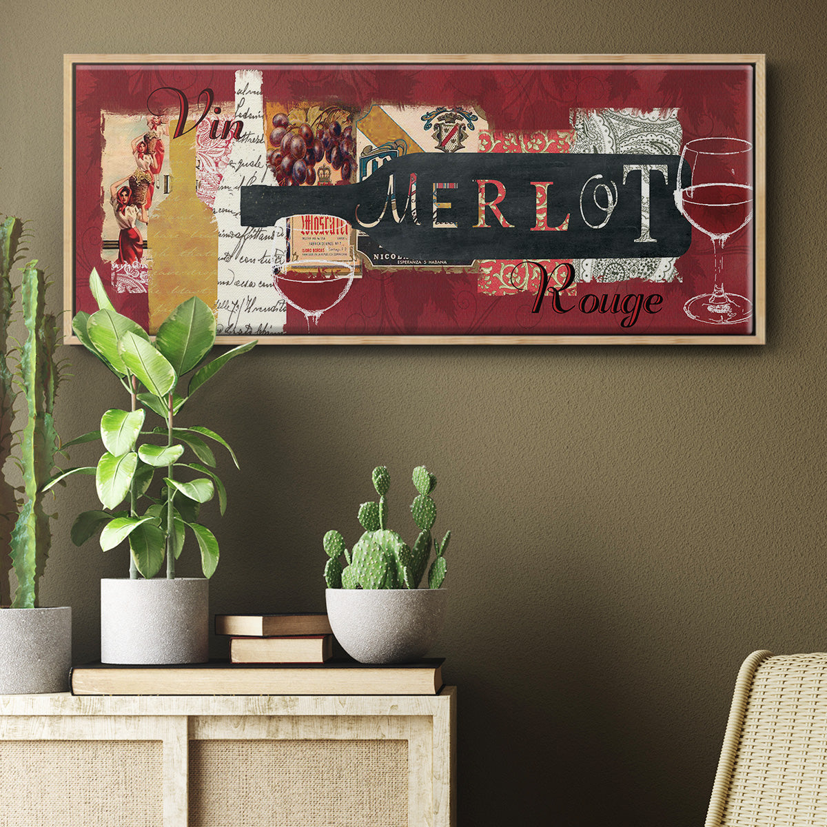 Merlot - Floater Framed Canvas Print