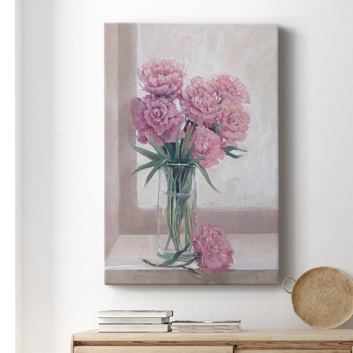 Windowsill Floral II Premium Gallery Wrapped Canvas - Ready to Hang