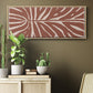 Terra Cotta Block Palms III - Floater Framed Canvas Print