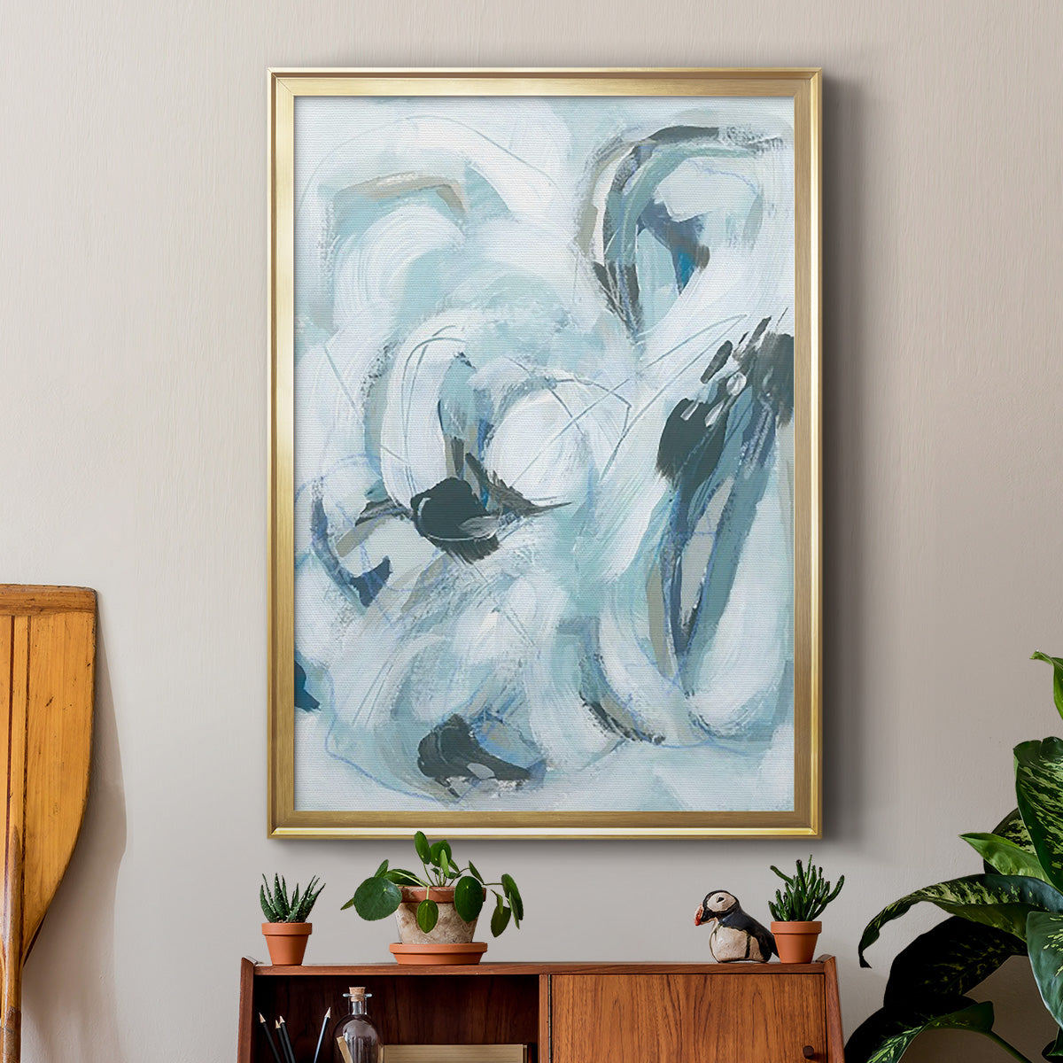 Fluid Receptor I - Modern Framed Canvas Print