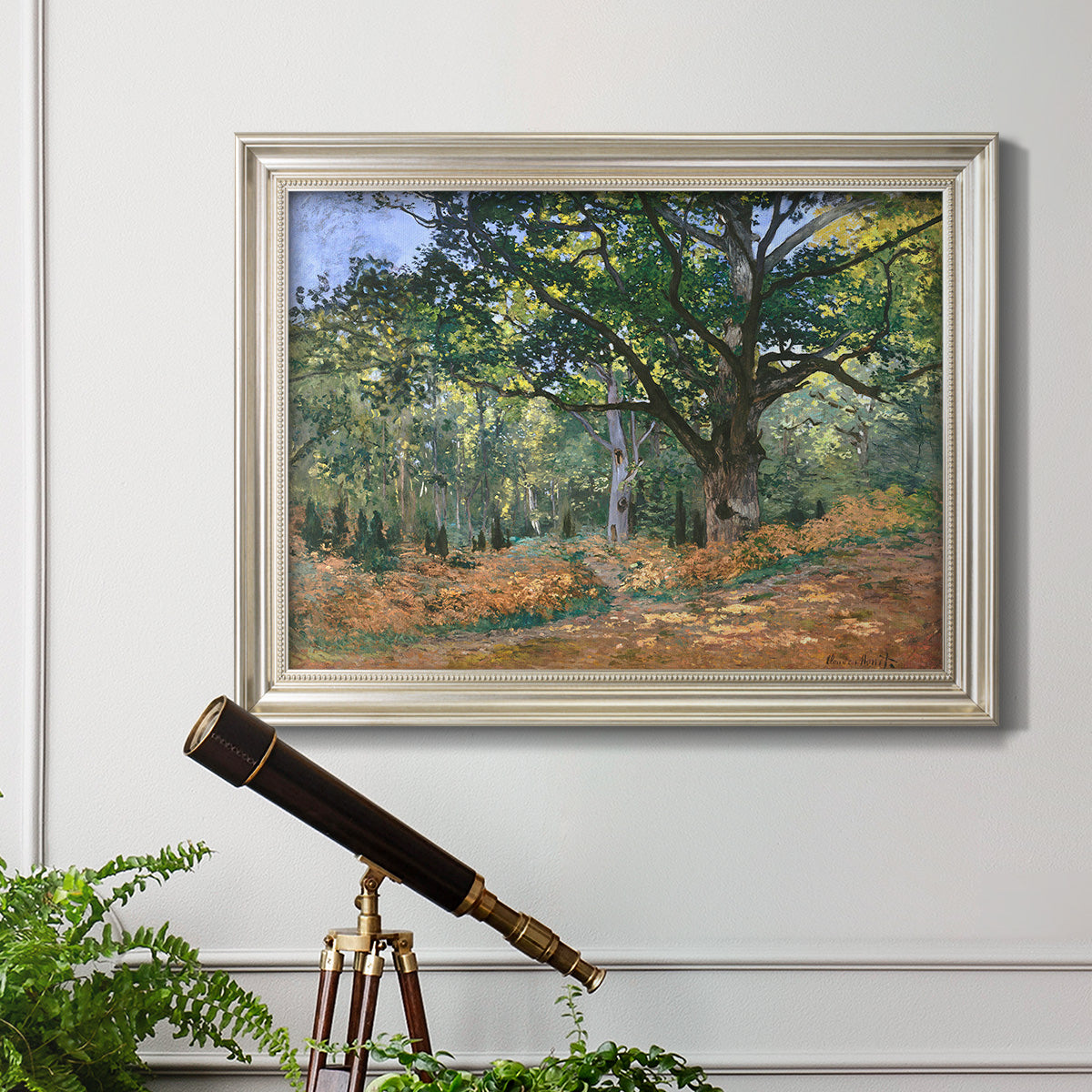 The Bodmer Oak, Fontainebleau Forest - Ornate Framed Canvas Print