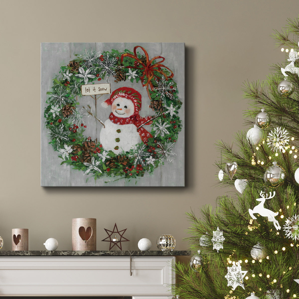 Mrs. Snowman-Premium Gallery Wrapped Canvas - Ready to Hang